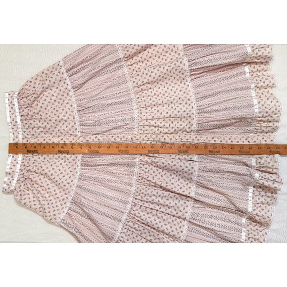 Vintage Jessica's Gunnies Gunne Sax Button Front Prairie Skirt Size 5 23" Waist - Picture 9 of 10